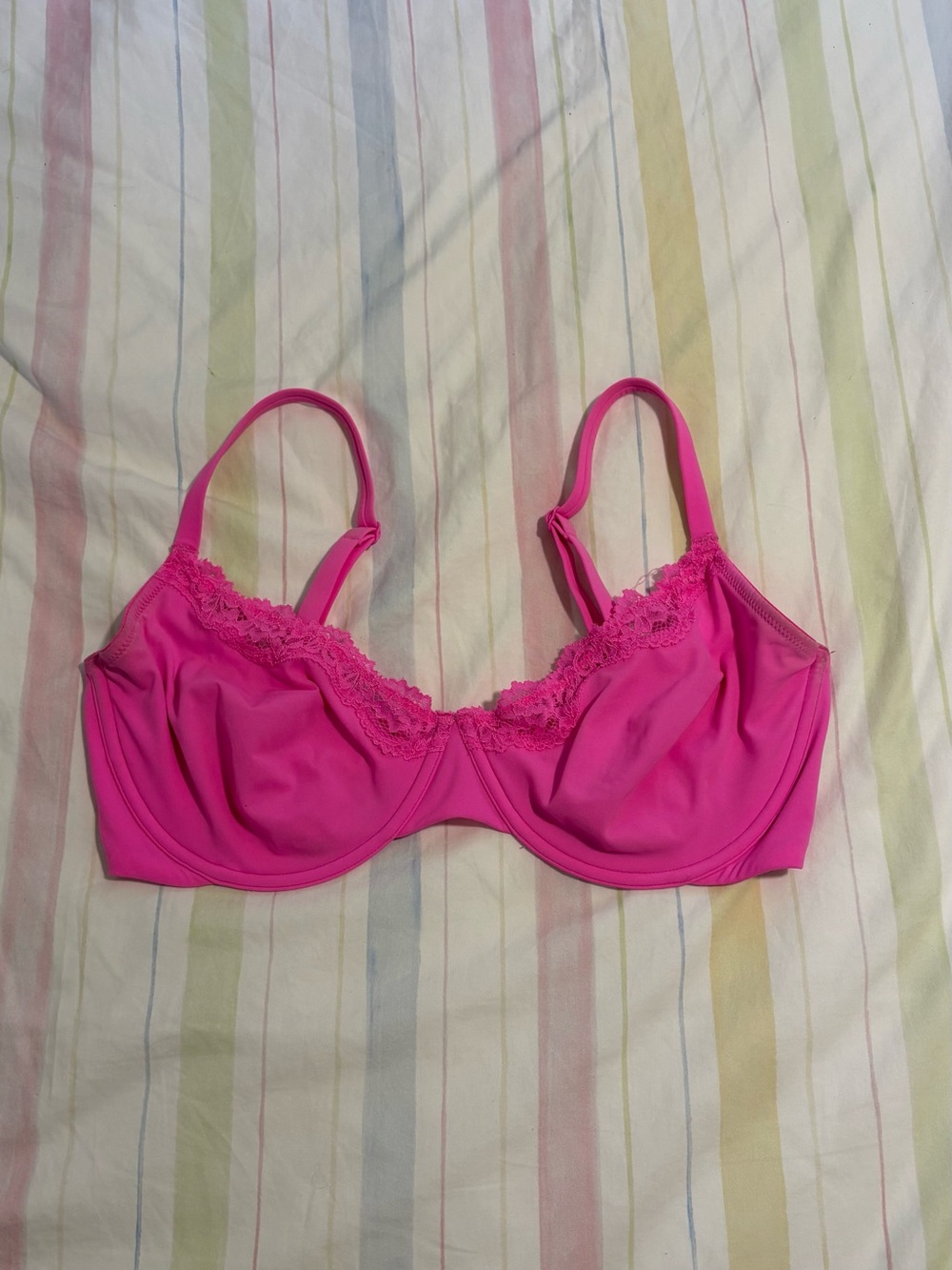 Skims Pink Unlined Scoop Bra
